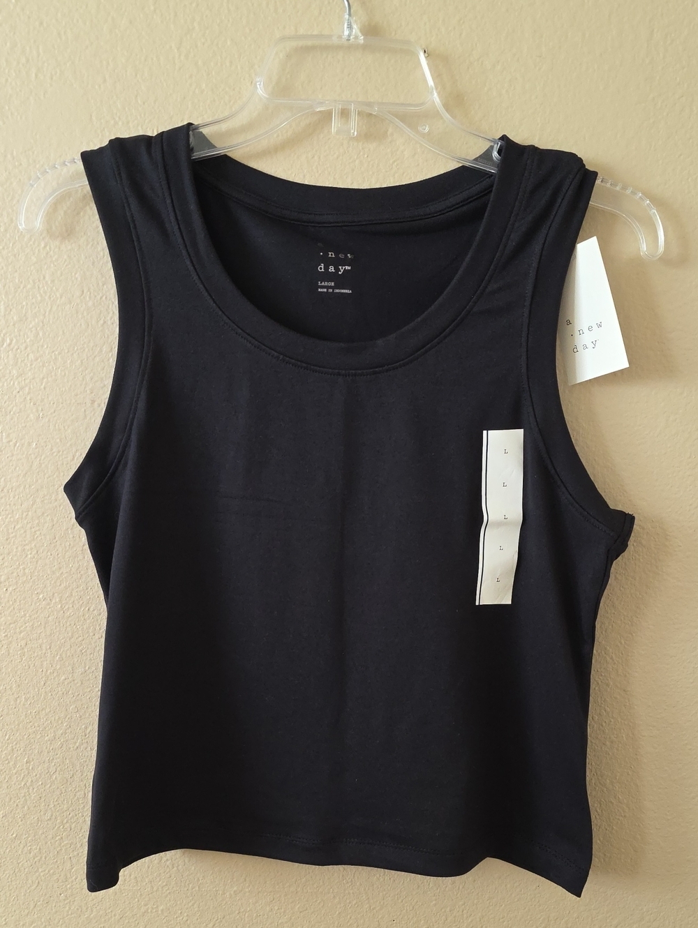 A New Day Womens Black Basic Tank Top - Size Large
